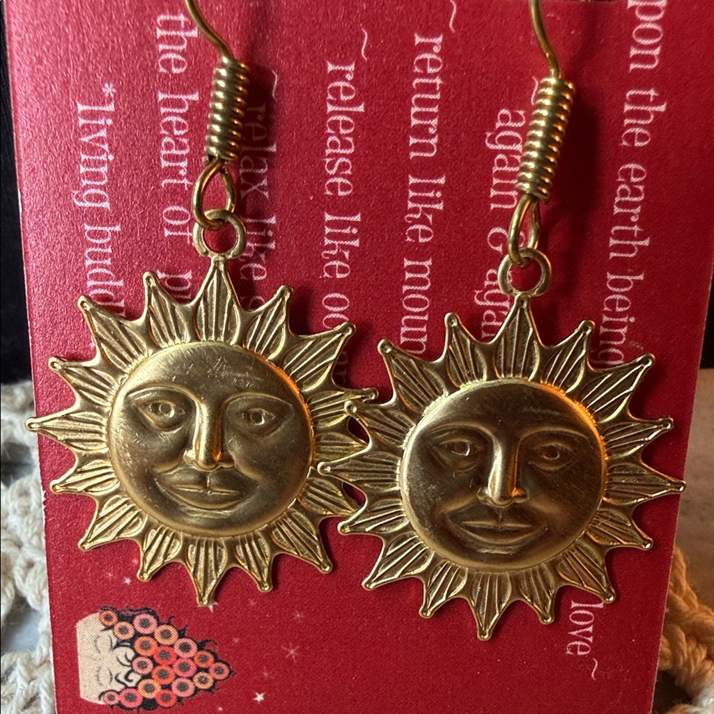 Sun Face Earrings